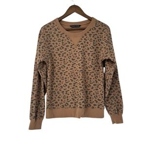 Abercrombie & Fitch Cheetah Print Crewneck S Sweatshirt Preppy Mall Comfort Cozy